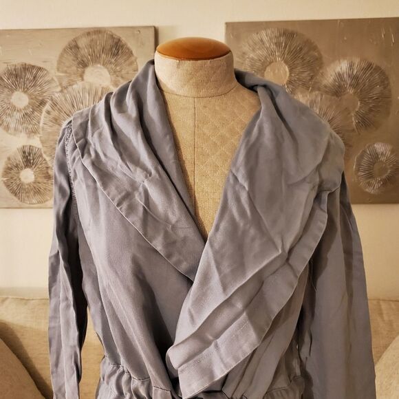 Max Jeans Shawl Tencel Jacket size Medium in Grey - NEW - Picture 5 of 13